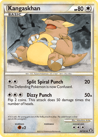 Kangaskhan HS-Triumphant Pokemon Card