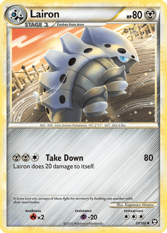 Lairon HS-Triumphant Pokemon Card