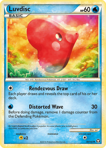 Luvdisc HS-Triumphant Pokemon Card