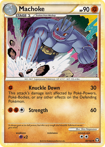 Machoke HS-Triumphant Pokemon Card