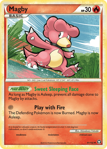 Magby HS-Triumphant Pokemon Card
