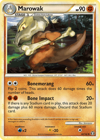Marowak HS-Triumphant Pokemon Card
