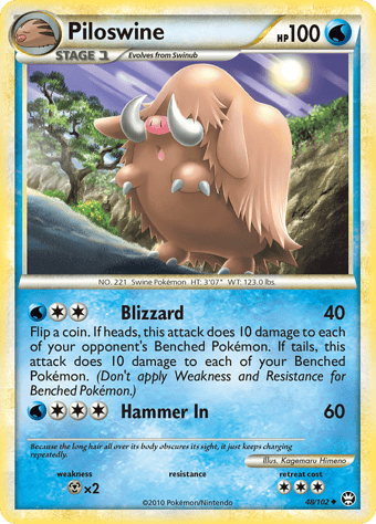 Piloswine HS-Triumphant Pokemon Card