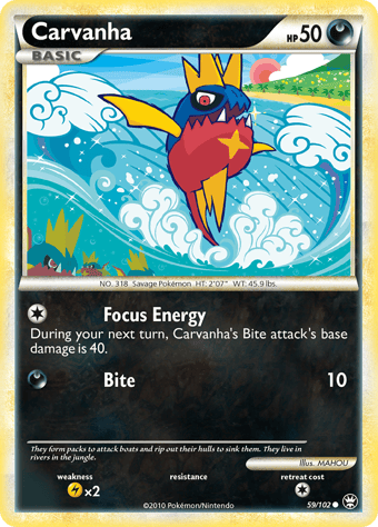 Carvanha HS-Triumphant Pokemon Card