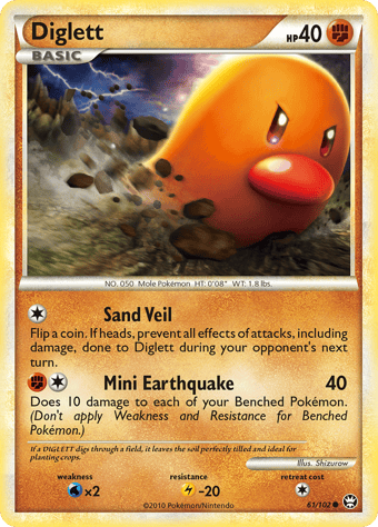 Diglett HS-Triumphant Pokemon Card
