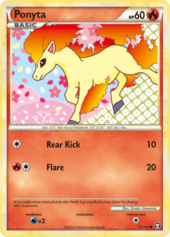 Ponyta HS-Triumphant Pokemon Card