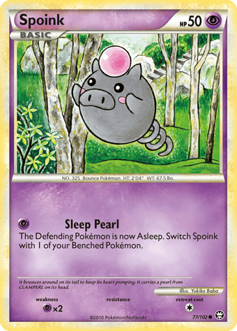 Spoink HS-Triumphant Pokemon Card