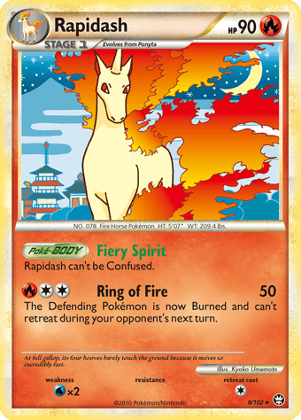 Rapidash HS-Triumphant Pokemon Card