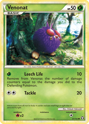 Venonat HS-Triumphant Pokemon Card