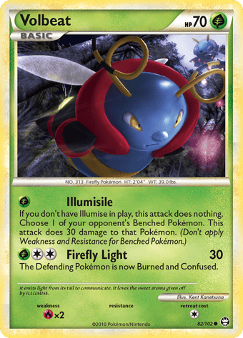Volbeat HS-Triumphant Pokemon Card