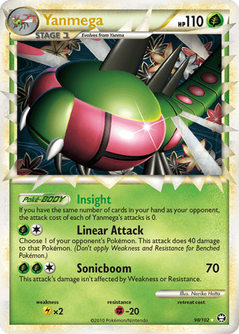Yanmega HS-Triumphant Pokemon Card