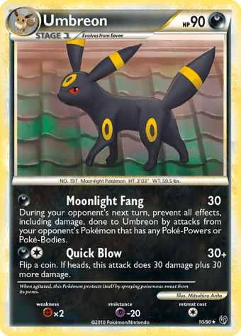 Umbreon HS-Undaunted Pokemon Card