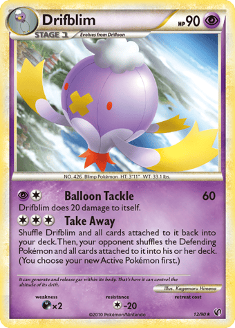 Drifblim HS-Undaunted Pokemon Card