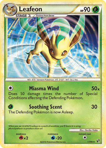 Leafeon HS-Undaunted Pokemon Card