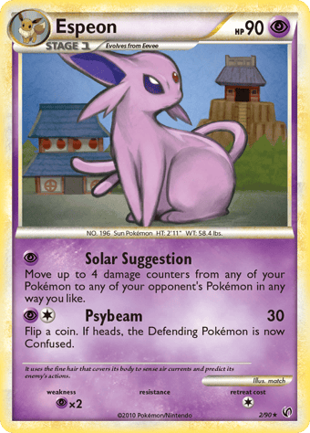Espeon HS-Undaunted Pokemon Card