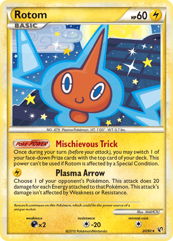 Rotom HS-Undaunted Pokemon Card