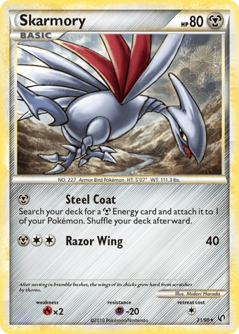 Skarmory HS-Undaunted Pokemon Card