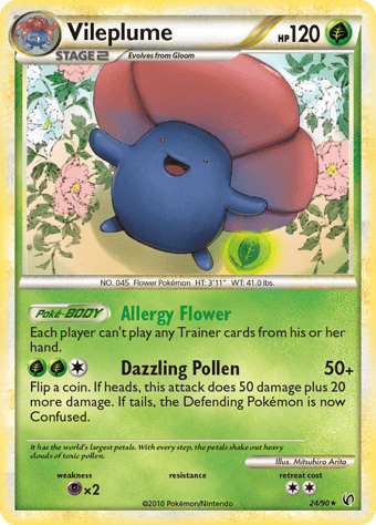 Vileplume HS-Undaunted Pokemon Card