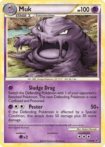 Muk HS-Undaunted Pokemon Card