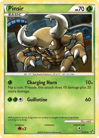 Pinsir HS-Undaunted Pokemon Card