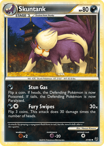 Skuntank HS-Undaunted Pokemon Card