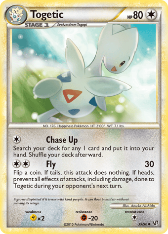 Togetic HS-Undaunted Pokemon Card