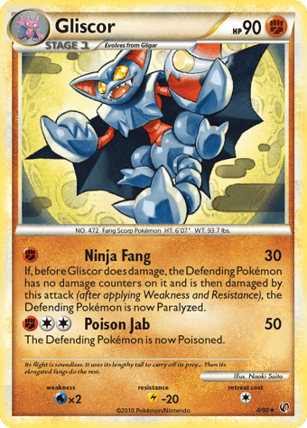 Gliscor HS-Undaunted Pokemon Card