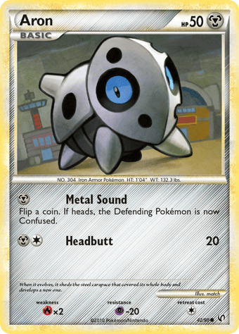 Aron HS-Undaunted Pokemon Card