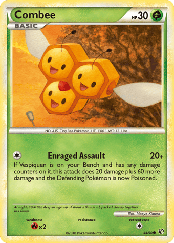 Combee HS-Undaunted Pokemon Card