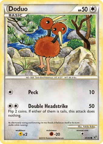 Doduo HS-Undaunted Pokemon Card