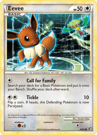 Eevee HS-Undaunted Pokemon Card
