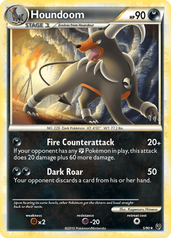 Houndoom HS-Undaunted Pokemon Card