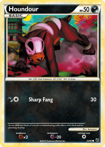 Houndour HS-Undaunted Pokemon Card