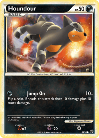 Houndour HS-Undaunted Pokemon Card