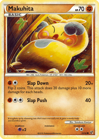 Makuhita HS-Undaunted Pokemon Card