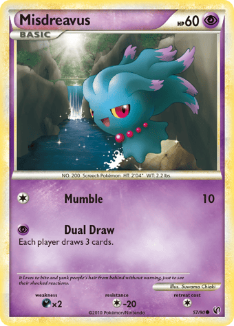 Misdreavus HS-Undaunted Pokemon Card