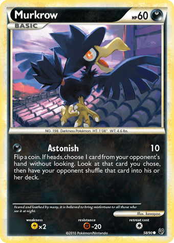 Murkrow HS-Undaunted Pokemon Card