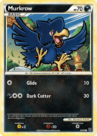 Murkrow HS-Undaunted Pokemon Card