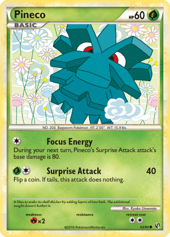 Pineco HS-Undaunted Pokemon Card