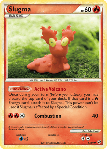 Slugma HS-Undaunted Pokemon Card