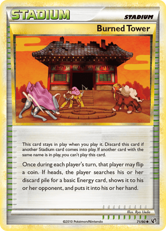 Burned Tower HS-Undaunted Pokemon Card