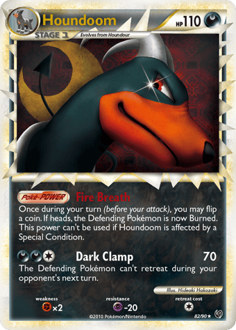 Houndoom HS-Undaunted Pokemon Card
