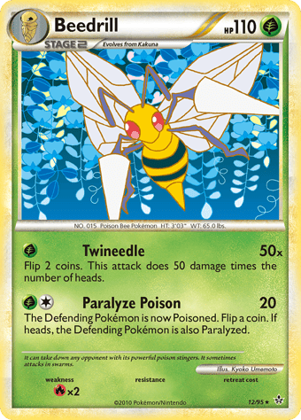 Beedrill HS-Unleashed Pokemon Card