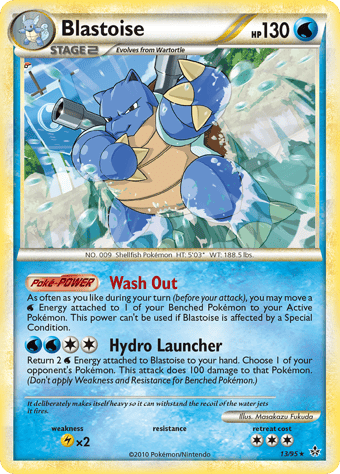 Blastoise HS-Unleashed Pokemon Card