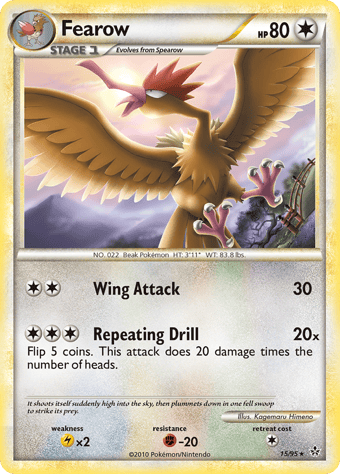 Fearow HS-Unleashed Pokemon Card