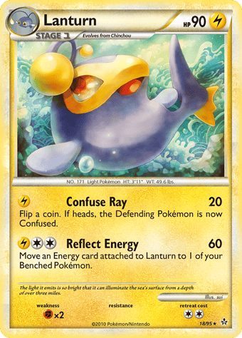 Lanturn HS-Unleashed Pokemon Card