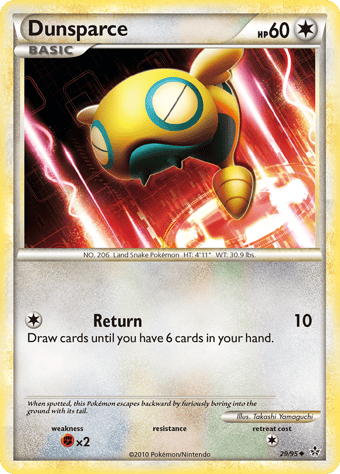 Dunsparce HS-Unleashed Pokemon Card