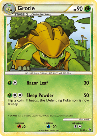 Grotle HS-Unleashed Pokemon Card