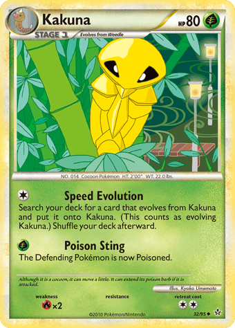 Kakuna HS-Unleashed Pokemon Card