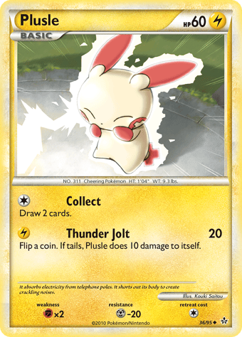 Plusle HS-Unleashed Pokemon Card